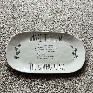 Rae Dunn Share The Love Giving Plate